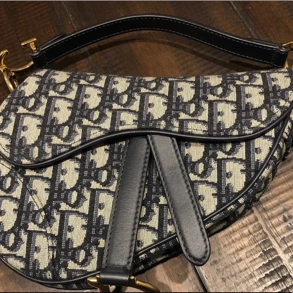 🛑SOLD🛑 Authentic Christian Dior Monogram Mini Blue Saddle Bag - Picture 7 of 8